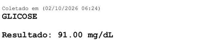 Glicose de 91 mg/dL